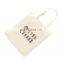 Environment-friendly Long shoulder belt Medium(30-50cm) Natural White Canvas Cotton Shopping Tote bag With Zipper Inner Pocket