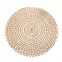 Hot-selling Luxury 38 cm Round Place Mats Embroidery Craftsmanship Fine Individual Table Mat
