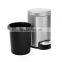 Stainless Steel Trash Can with Lid Large Garbage Pedal Bin for Kitchen and Home Supplies