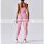 Good Quality Ribbed Seamless One Piece Jumpsuit Ladies Compression Slim Dance Gym Yoga Workout Bodysuit Women Sexy U Back Bra