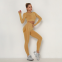 YYBD-0029,seamless yoga suit women high waist peach tight sports long sleeve fitness yoga pants