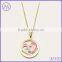 Stainless Steel Gold Plated Heart Pendant Necklace