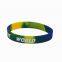Factory Price Customized Multi-color Segmented Printed LOGO Smooth Waterproof High Quality Silicone Wristband Sport Bracelet