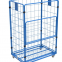 High Quality Wire Mesh Warehouse Cage Container Trolley with PU Wheels