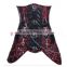 Luxury Sexy Lady Leather Steel Boned Gothic Underbust Corset Bustier Black&Red