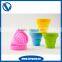 Travel use temperature sensitive silicone cup
