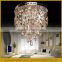 Modern round crystal light home chandelier pendant lamp for hotel lobby