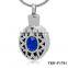 Sun Flowers Attach Colorful Rhinestone Ellipse  Com Stainless Steel Cremation Keepsake Pendant Jewelry