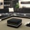 Modern big black genuine italy leather corner office sofa HYZ36                        
                                                Quality Choice