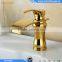 Wholesale And Retail Luxury Elegent Golden Basin Sink Faucet Single Lever Waterfall Basin Mixer Taps