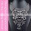 Latest fashion Antique Gold Rhinestone Statement Bib jewelry Necklace