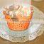 gold soft round wedding and party decoration cupcake wrappers
