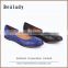 Newest cheap price fashion genuine leather ballerinas genuine cow leather women shoes
