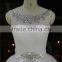 Latest Design Heavy Beaded Neck Sleeveless Appliqued Lace Trim Ruffled Ball GownWedding Dresses Istanbul