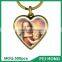Best selling metal souvenir heart-shaped printing catholic gold keyring