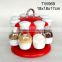 TW969 8pcs plastic spice jar set with plastic lid and stand