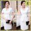 Short sleeve white office lady uniform