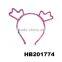 kids warmer fur animal deer ear metal headband