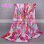 hot selling spring chiffon silk printe floral scarf thin design beach scarves muslim hijab Muffler shawls