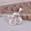 wholesale 925 sterling silver flower necklace with ruby stone