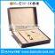 Golden color metal keychain with ring and pen,cigarette holder in box for gift