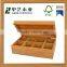 Unfinished Wooden Tea Box With 12 Partitions,pine Box With Glass Lid,tea Box With Hinged Lid