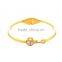 Stainless Steel Heart Lock Cuff Bracelet Rose/Yellow Gold Crystal Bangles