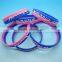 Wholesale 1/2 Inch Tricolors Stripe Colors Layer School Wristband Bracelet Bangle