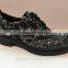 fashion women lace up brogue shoes wholesale flat casual shoes