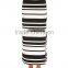New arrival black and white stripe long skirt latest skirt design pictures
