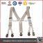 Men's Suspender Belt -Brand Suspender Quality Elastic&Real Leather-3 Clips Men Suspender