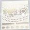 Wholesale waterproof mixed gold and silver temporary metallic body tattoo sticker foil face tattoo sticker