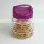 Glass Storage Jar with Handle Plastic Lid