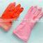 Cheap and High Quality flock lined latex household gloves / household rubber gloves