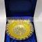 Brass Round Dry Fruit Candy & Nut Bowl Gold Plated in Velvet Box for Corporate Gifts