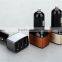 High quality universal 3 usb car charger, for iphone samsung nokia 6110 with aluminum circle
