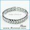 Black energy stones custom silver unisex health full magnetic bracelet