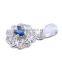 925 silver gemstone inlay flower pendant for girls