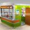 outdoor fast food kiosk / juice kiosk/ ice cream kiosk design for sale