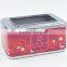 Promotion usage square napkin holder with LOGO printing metal red napkin holder