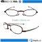 Newest unique outstanding small slim lovely metal half frame folding foldaway reading glasses for man with aluminium case