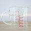 Wholesale  pyrex glass measuring jug with measurement scale handblown glassware OEM ODM 500ml