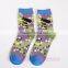 2015 Newest fashion printed picture cotton man sock football sock
