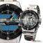 Mens Shark Digital LCD Outdoors Analog Quartz Sport Steel Wrist Watch