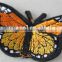 beautiful butterfly in yellow color 100% water soluble embroidery applique patch for shoes