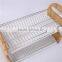 2016 high quality 2 tier wooden dish rack with drainer