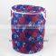 Wholesale Hot Sell Folding Fabric Material Storage Barrel Printing Flower