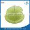 green color glass dinner plate set with metal handle stand