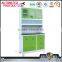Custom made black kitchen cabinet set with 3 door almirah design