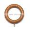 Smooth Wood Curtain Rod Ring With Screw Eye To Fit Curtain Poles Up To 35mm Diameter, Medium Brown Wood